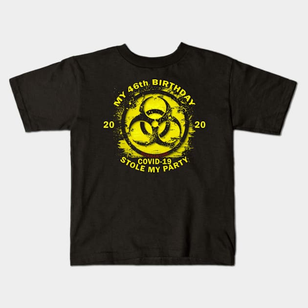 46th Birthday Quarantine Kids T-Shirt by Omarzone